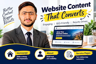 write SEO website content and landing page copy