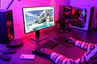 design a modern real estate website UI UX in figma