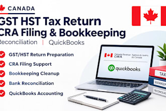 handle canada gst hst tax return cra filing bookkeeping reconciliation