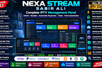 setup and customize nexa stream v5 iptv admin panel