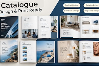 design editable canva catalogue, product catalog, b2b brochure, booklet flyer