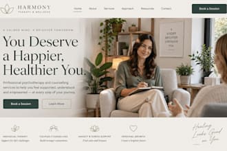 build squarespace psychotherapy counseling website wellness therapy website