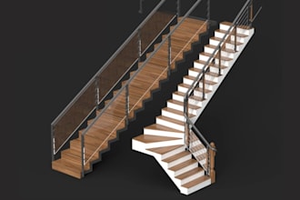 design 2d, 3d stairs design