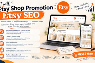etsy shop promotion, etsy seo listing to boost traffic and increase etsy sales