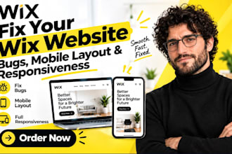fix your wix website bugs, mobile layout, and responsiveness