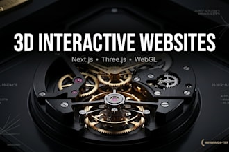 develop a 3d interactive website with threejs and webgl