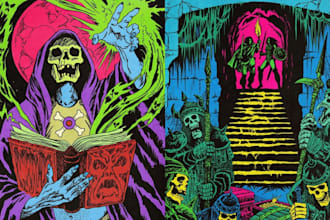 do 70s 80s retro vintage halloween horror movie poster music horror flyer design