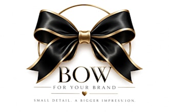 design a professional, ribbon, gift, elegant, or fashion bow logo