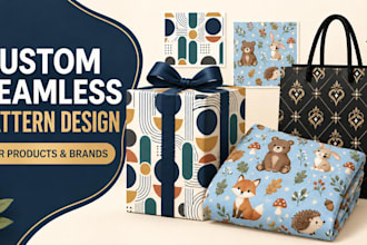 design custom seamless patterns for fabric, packaging, and products