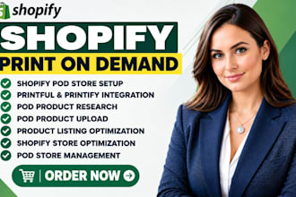 setup shopify print on demand store shopify pod with printful printfy etsy pod