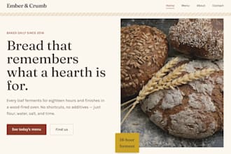 design and build a fully responsive bakery website