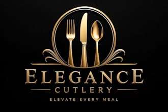 design a professional spoon, fork, knife, or restaurant cutlery logo