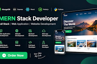 develop a mern stack web application as a full stack developer