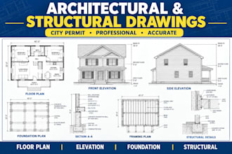 create architectural and structural drawings for city permit