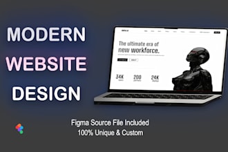 design modern web UI UX, landing page or website in figma