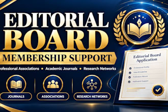 help you become an academic reviewer and editorial member for reputable journal
