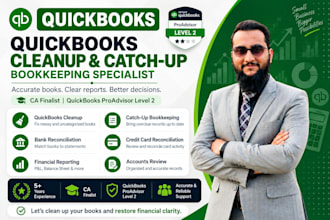 do quickbooks cleanup, catch up bookkeeping and accounts reconciliation