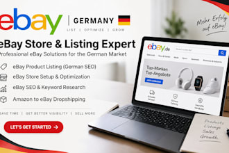 do germany ebay listing, ebay store, ebay SEO, and amazon to ebay dropshipping