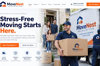 wix moving company website movers relocation quote booking service