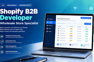 build an advanced shopify plus b2b store with custom design and coding