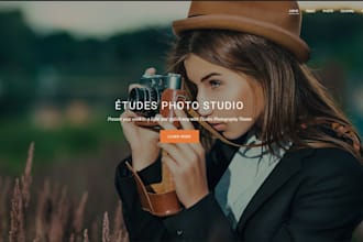 design a photobooth and photography website with booking, booking website