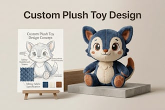 design a custom plush toy from your character or idea