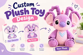 design a custom plush toy from your character or idea