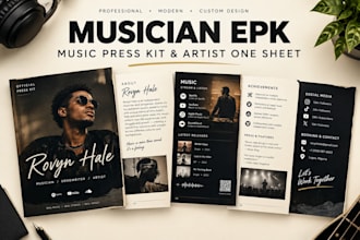 create a professional musician epk music press kit and artist one sheet