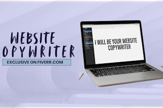 write website content, about us, home and landing pages with SEO copywriting
