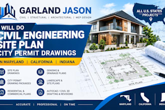 civil engineering site plan city permits drawings in maryland california indiana