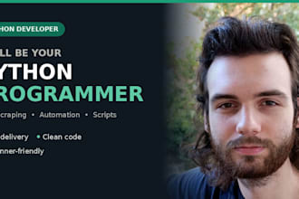 be your python programmer for script automation and tasks