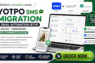 setup yotpo SMS migration klaviyo omnisend ecommerce email automation service