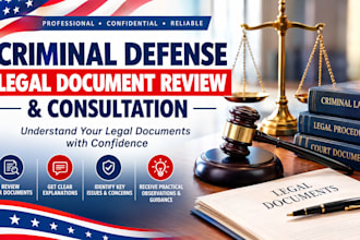 review your criminal defense legal documents and provide consultation