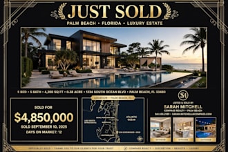 design luxury real estate flyer