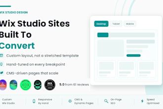 design wix studio website, responsive wix studio design and redesign