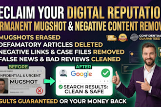 remove negative news articles delete negative links mugshots from google