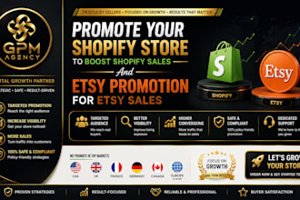 promote etsy store to boost etsy sales, shopify  promotion for shopify sales