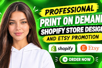 build shopify and etsy print on demand stores with printify