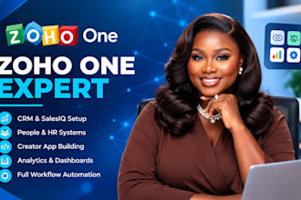 setup zoho one zoho salesiq, people, creator zoho analytics zoho crm integration
