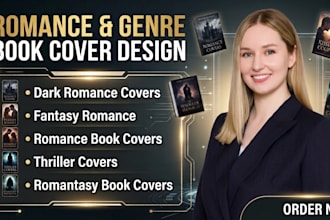 create a dark romance, romantasy or thriller book cover