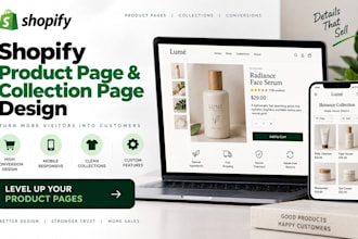 design shopify product pages collection pages and product layouts