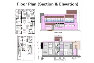 do architectural drawings, wooden framing, house plan