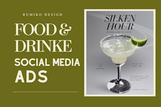 design professional social media posts for restaurants and cafes