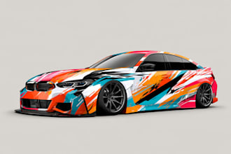 design a vehicle wrap, car wrap, food truck wrap  design