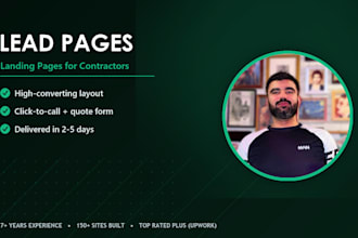 design a high converting landing page for your contractor business