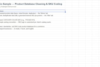 clean and standardize your product database in excel
