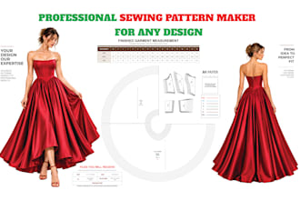 create custom digital sewing pattern PDF within 24 hours