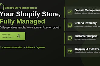 be your shopify virtual assistant for orders, inventory and fulfillment