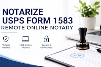 notarize usps form 1583, remote online notarization, notary public online notary