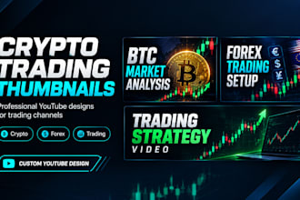 design crypto trading youtube thumbnails